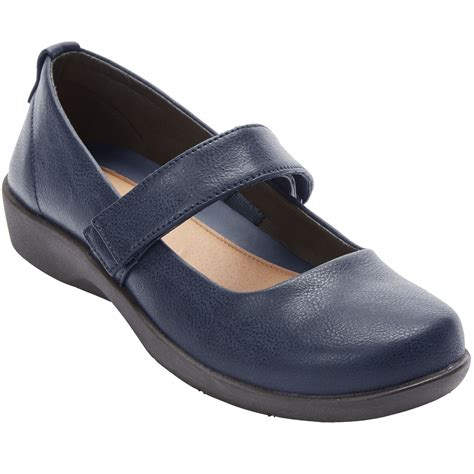 Comfortview Women's Wide Width The Carla Mary Jane Flat Mary Jane Shoes ...