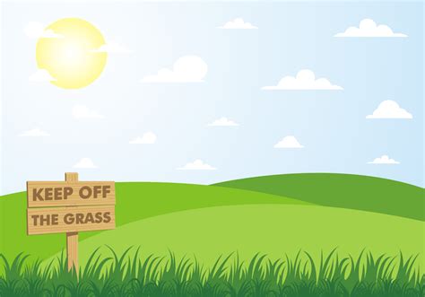 Keep Off The Grass Background Free Vector - Download Free Vector Art, Stock Graphics & Images