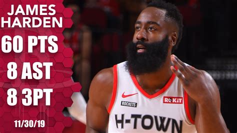 James Harden scores 60 points in 31 minutes for Rockets vs. Hawks ...