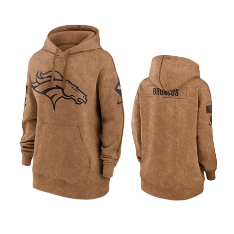 Women's Denver Broncos Brown 2023 Salute to Service Hoodie - NB Jersey