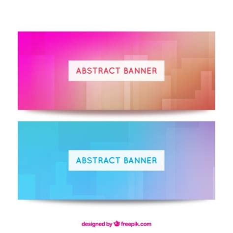 Premium Vector | Colored banners with simples shapes