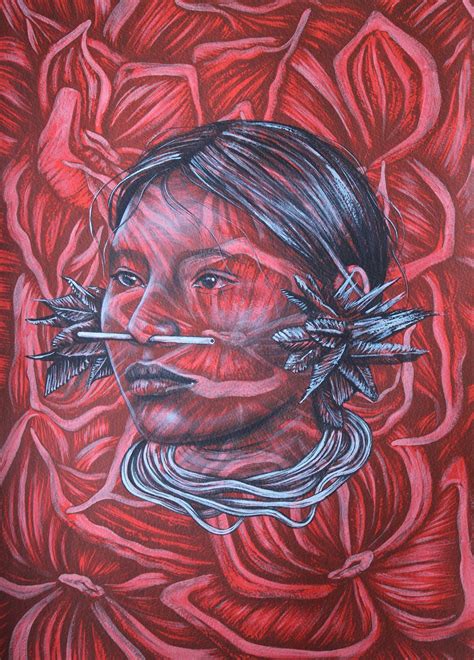 Yanomami by Dinho Bento | Original painting For Sale Online | Yanomami, Art zine, Original ...