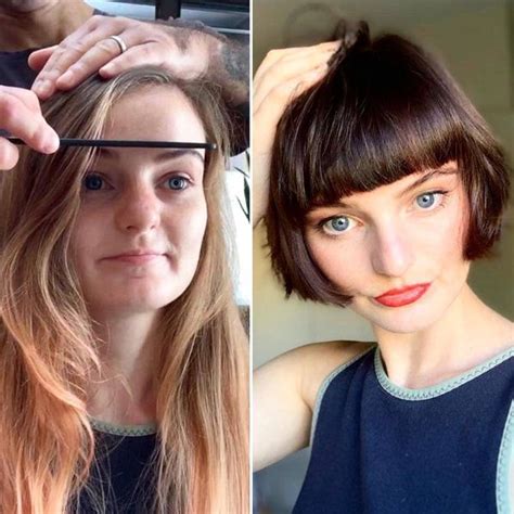 Mind Blowing Hair Transformation Before & After Photos - Gallery | Long to short hair, Hair ...