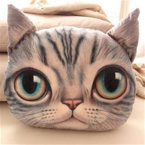 Adorable Cat Head Pillows. - Removable and Washable cover | Cat doll ...