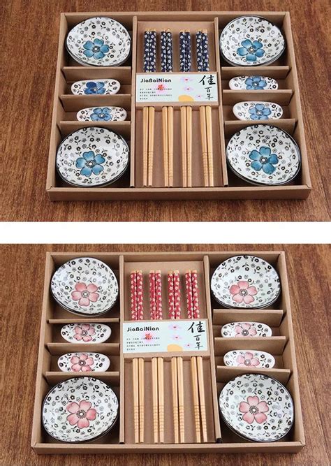 Japanese Style Ceramic Sushi Dishes Cherry Blossom Dinner Set | Etsy