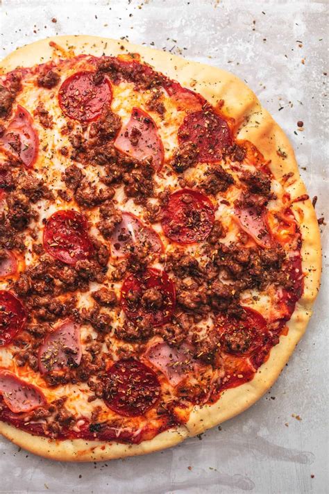 Meat Lovers Pizza Recipe All Recipes : Meat Lover S Pizza Emily Bites