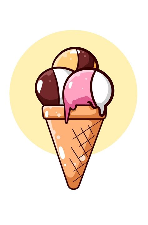 sweet ice cream icon cartoon illustration 2155917 Vector Art at Vecteezy