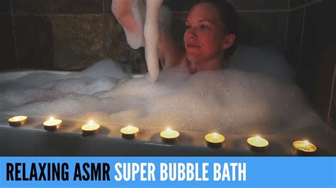 Bubble Bath ASMR Candles Relaxation Playing with Bubbles - YouTube