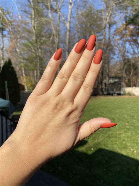 Burnt Orange Nails False Nails Press On Nails Fake | Etsy in 2020 | Orange nails, Bright summer ...