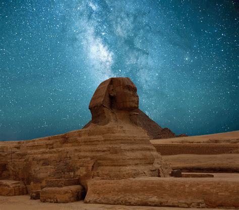 Milky Way Galaxy over the Sphinx in Giza, Egypt image - Free stock photo - Public Domain photo ...