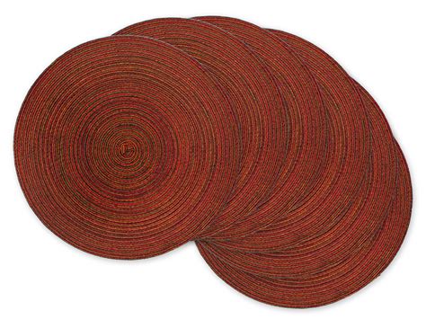 Variegated Red Round Polypropylene Woven Placemat (Set of 6) - Walmart.com