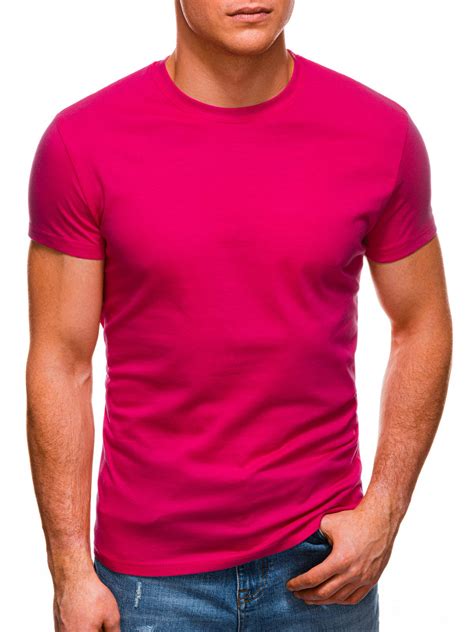 Men's plain t-shirt S970 - dark pink | MODONE wholesale - Clothing For Men