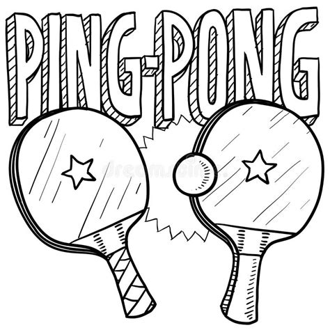 Croquis de ping-pong illustration de vecteur. Illustration du actif ...