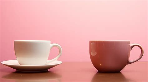 Premium AI Image | two small coffee cups on pink background