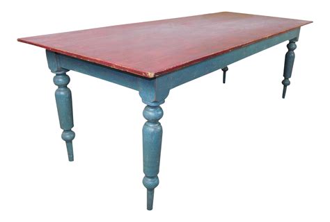 1980s French Country Stained Pine Tavern Table | Chairish | Tavern and table, Dining table, Table