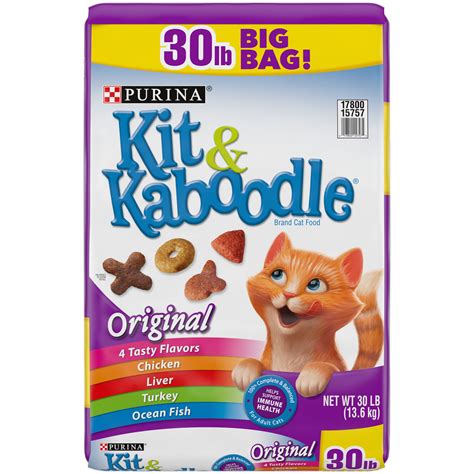 Purina Kit & Kaboodle Dry Cat Food, Original, 30 lb. Bag - Walmart.com - Walmart.com