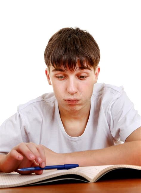 Tired Student with a Book stock photo. Image of student - 81837396