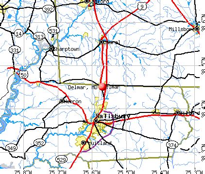 Delmar, Maryland (MD 21875) profile: population, maps, real estate, averages, homes, statistics ...