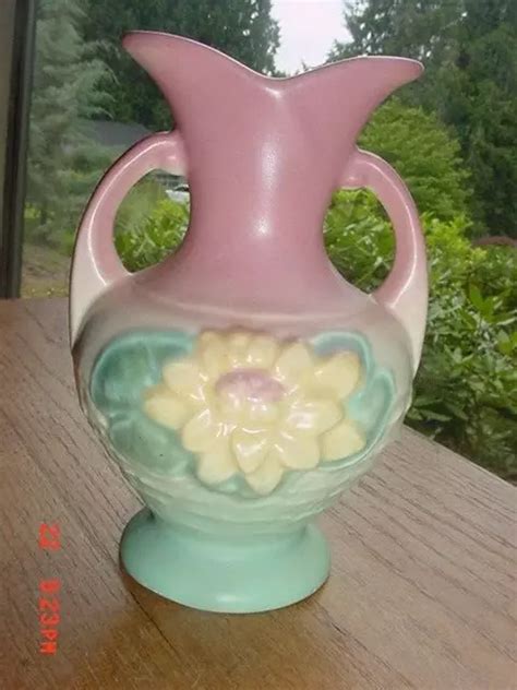 VINTAGE HULL ART Pottery Water Lily Vase L-2 5 1/2" $19.95 - PicClick