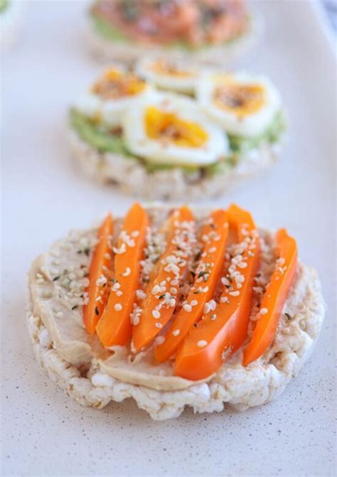 Healthy Rice Cake Snacks - 6 Easy Topping Ideas