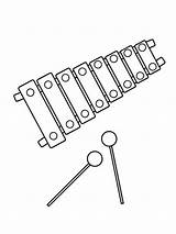 Coloring Xylophone Kitty Hello Pages Playing Colouring Printable  sketch template
