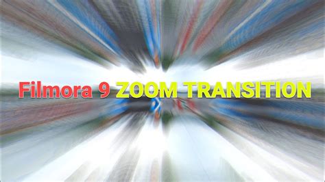 How to Apply Zoom Transition Effect In Filmora 9 - YouTube