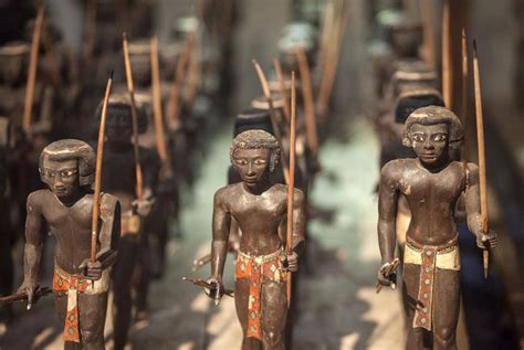 Nubian archers statues displayed at the Egyptian Museum in Cairo. | Egypt museum, Egypt, Egypt art