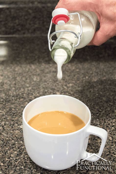This homemade french vanilla coffee creamer looks totally delicious, and so easy to make ...