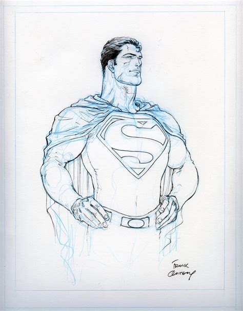 The Bristol Board: Original Superman sketch by Frank Quitely, 2012.