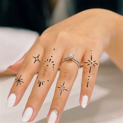 Set Finger Tattoos I Temporary Tattoo organic minimal ethno boho mini festival - Etsy