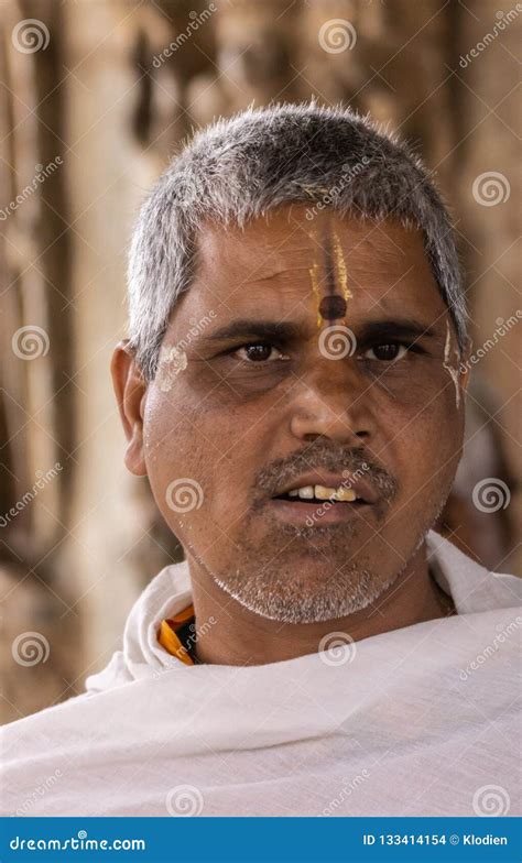 Devotee At Andal Sanctuary At Chennakeshava Temple In Belur Karnataka ...