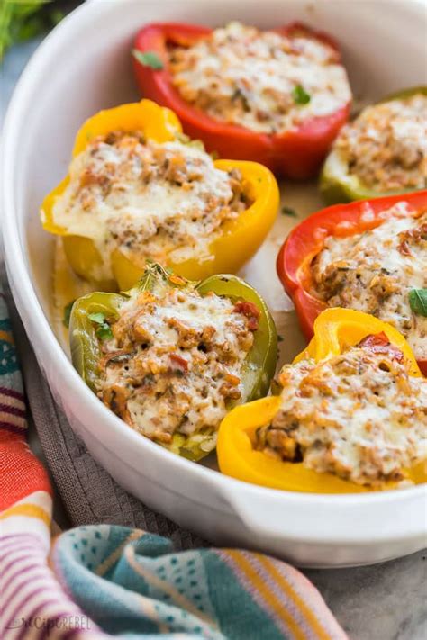 Turkey Stuffed Peppers (meal prep & make ahead-able) The Recipe Rebel