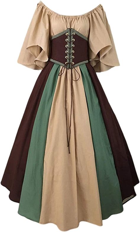 YSYOkow Abito di Halloween, Rinascimentale Medievale Irish Dress Costume Vintage Gotico Cosplay ...