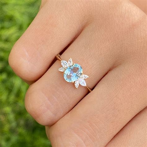 10 March Birthstone Rings - Aquamarine Rings