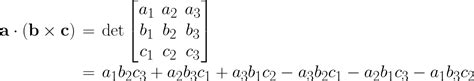 Scalar triple product