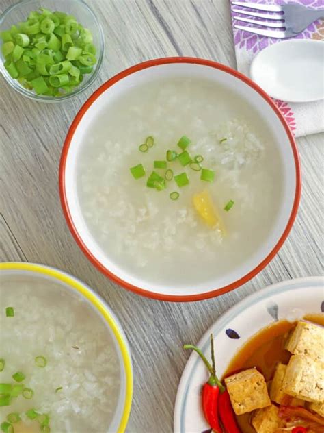 Lugaw at Tokwa (Filipino Rice Congee and Tofu) - Kawaling Pinoy