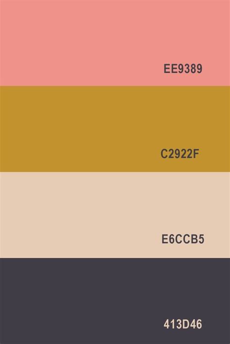 Color Palette #1 - Pink, Gold, Cream and Dark Grey Color Palette ...
