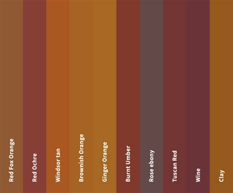 100+ Shades of Dark Orange Color (Names, HEX, RGB, & CMYK Codes ...