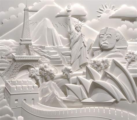 Amazing White Paper Sculptures (12 total)