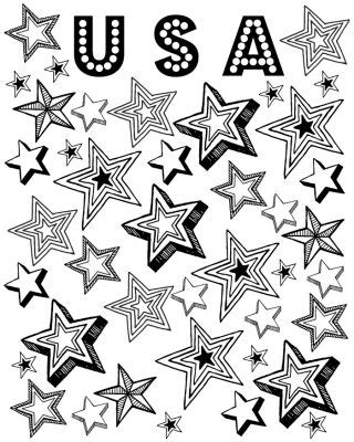 Free Printable Patriotic Stars Coloring Page - Mama Likes This