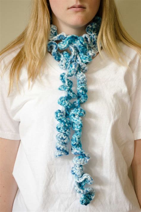 Swirl Scarf Crochet Scarf Winter Accessories Handmade Several Colors Available Ruffle Scarf ...