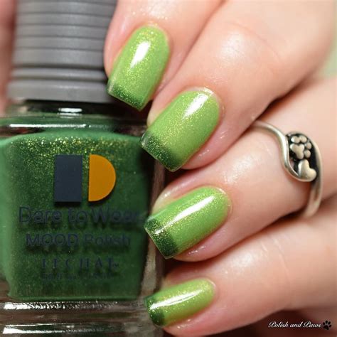 This is @lechatnails Limelight from their new Mood Collection. A lime green to a darker ...