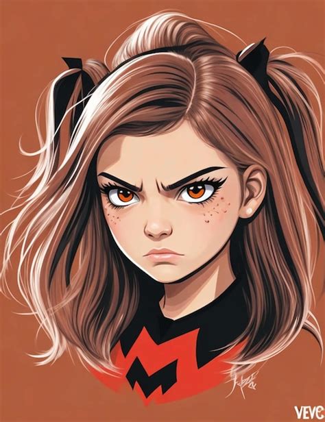 Premium Photo | Vector teen girl with angry face