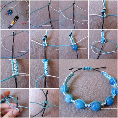 How to make Large Beads Bracelet step by step DIY tutorial instructions ...