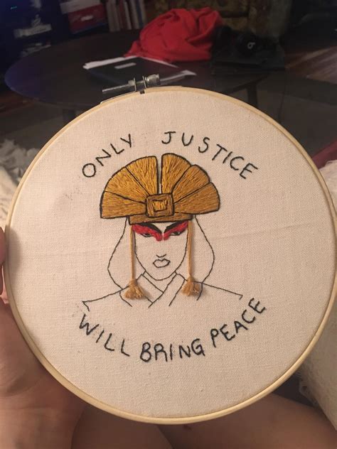 Embroidered Kyoshi with the best quote : r/Avatar_Kyoshi