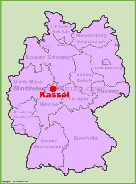 Kassel location on the Germany map - Ontheworldmap.com