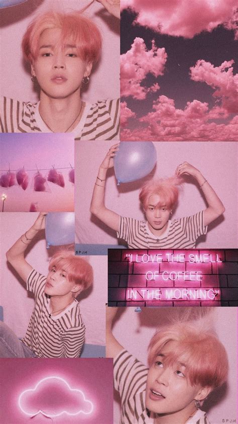 Jimin BTS aesthetic wallpaper pink | Bts wallpaper, Jimin, Bts jimin