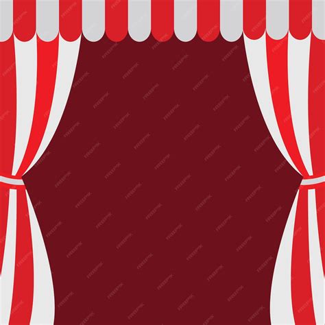 Premium Vector | Open Circus tent Vector background illustration design template