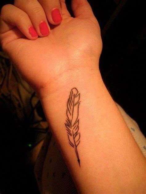 Image result for simple feather tattoo | Pen tattoo, Feather tattoos, Writer tattoo