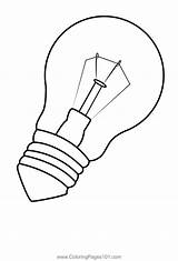 Light Bulb Coloring Page sketch template